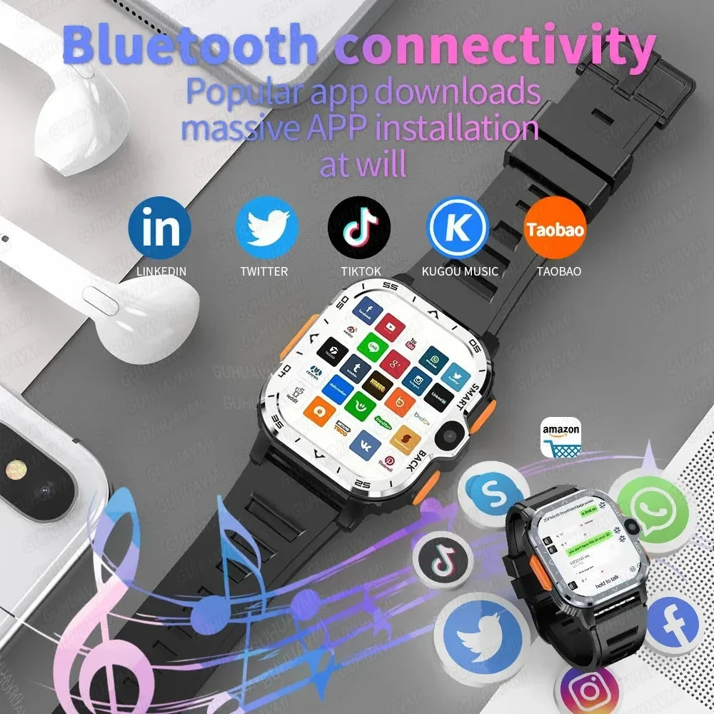 2025 New Wifi 5G SIM Card Smart Watch GPS Navigation HD Dual Camera 64/16GB Memory Wifi Waterproof Telephone Smartwatch Android