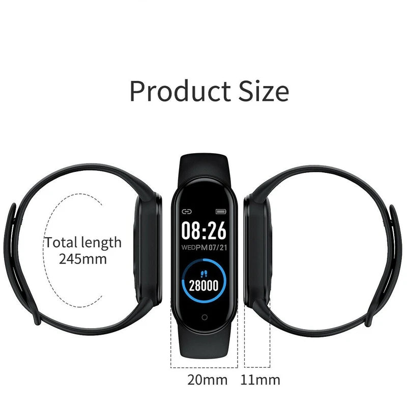 M5 Smart Band Waterproof Sport Smart Watch Men Woman Blood Pressure Heart Rate Monitor Fitness Bracelet for Android IOS