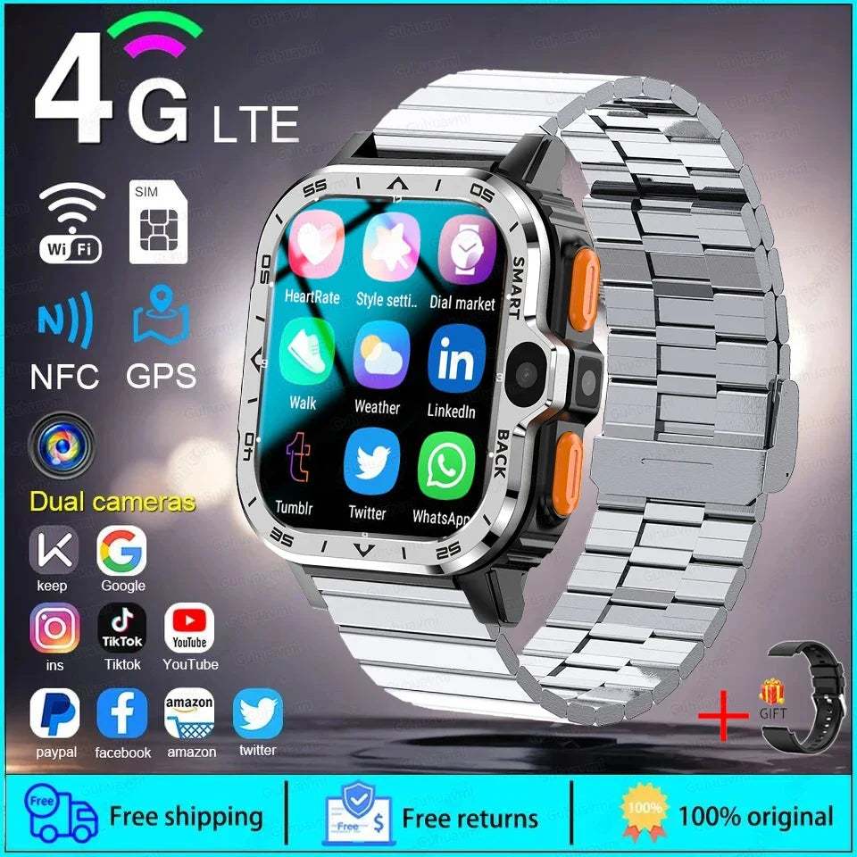 2025 New Wifi 5G SIM Card Smart Watch GPS Navigation HD Dual Camera 64/16GB Memory Wifi Waterproof Telephone Smartwatch Android