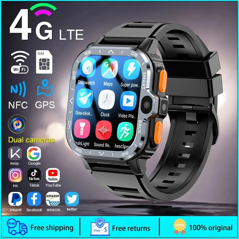 2025 New Wifi 5G SIM Card Smart Watch GPS Navigation HD Dual Camera 64/16GB Memory Wifi Waterproof Telephone Smartwatch Android