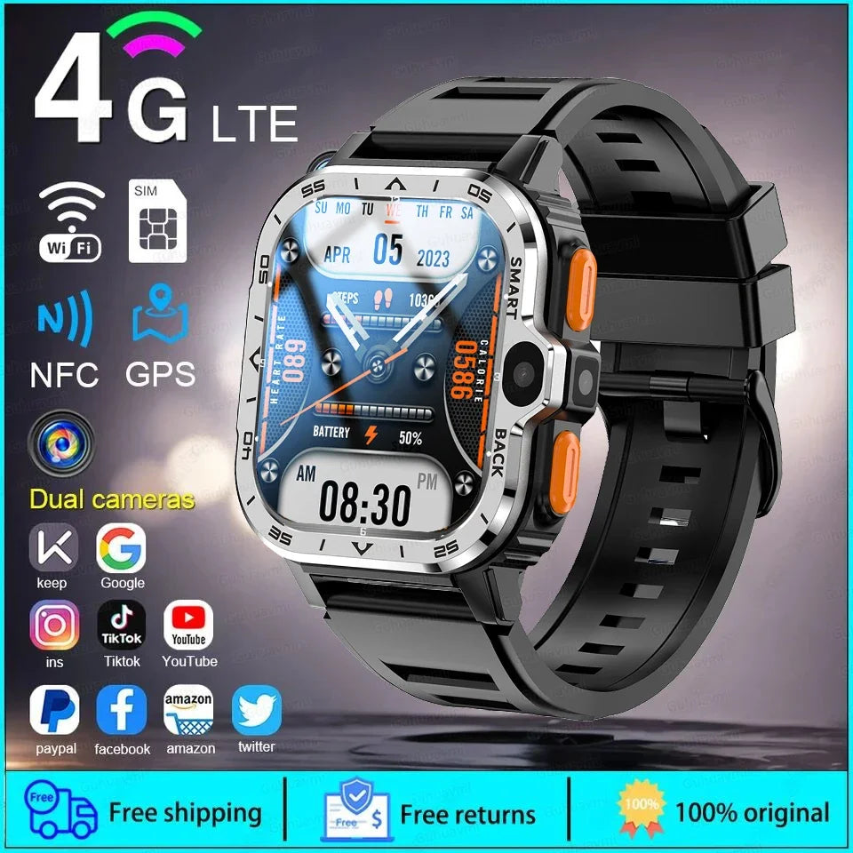 2025 New Wifi 5G SIM Card Smart Watch GPS Navigation HD Dual Camera 64/16GB Memory Wifi Waterproof Telephone Smartwatch Android