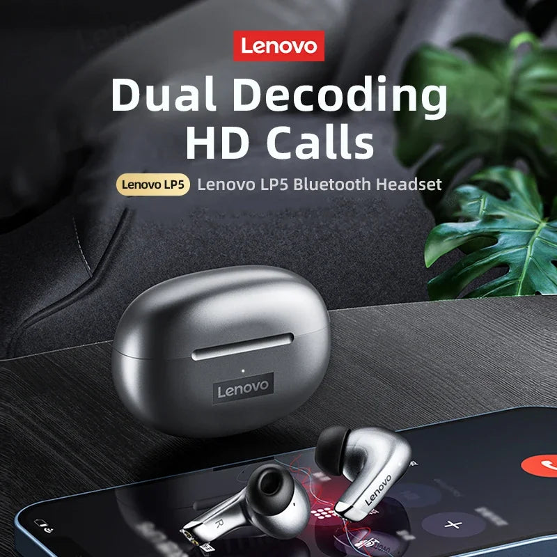 Original  LP5 TWS Wireless Bluetooth Earphone Long Battery Life Sports Headphone Dual Mode Gaming HD Call Headset with Mic