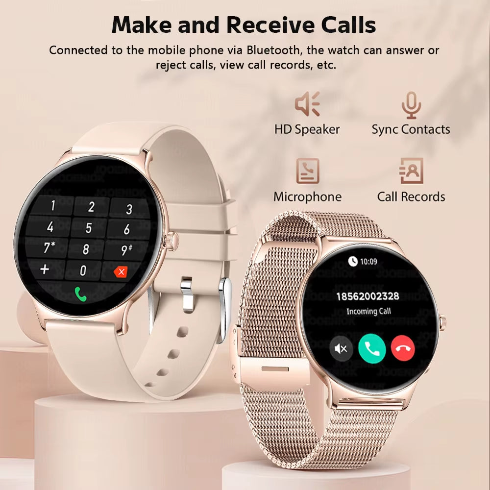 For Huawei New Ultra Slim AMOLED Smart Watch Women Screen Always Display Time Heart Rate BT Calling High-End Fashion Smartwatch