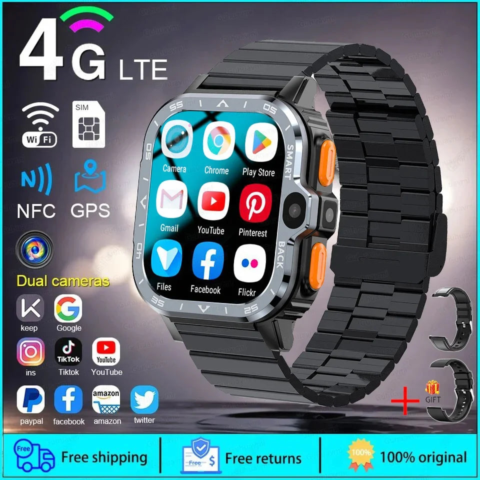 2025 New Wifi 5G SIM Card Smart Watch GPS Navigation HD Dual Camera 64/16GB Memory Wifi Waterproof Telephone Smartwatch Android