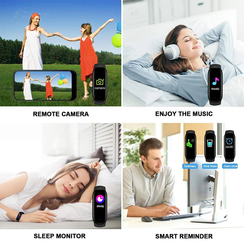 M5 Smart Band Waterproof Sport Smart Watch Men Woman Blood Pressure Heart Rate Monitor Fitness Bracelet for Android IOS