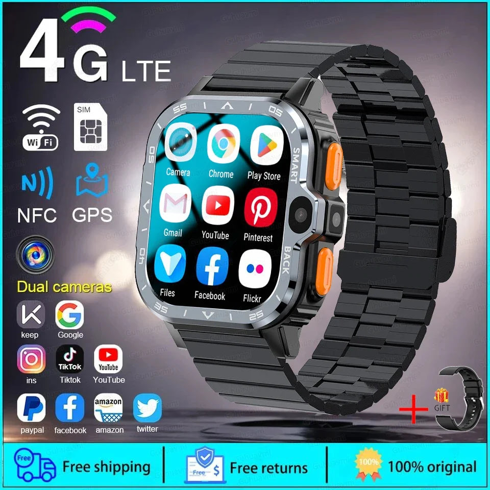 2025 New Wifi 5G SIM Card Smart Watch GPS Navigation HD Dual Camera 64/16GB Memory Wifi Waterproof Telephone Smartwatch Android