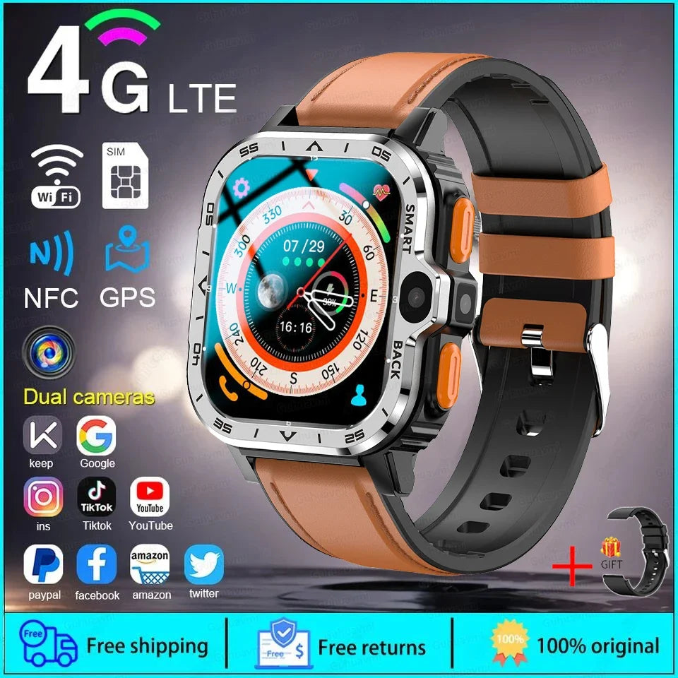 2025 New Wifi 5G SIM Card Smart Watch GPS Navigation HD Dual Camera 64/16GB Memory Wifi Waterproof Telephone Smartwatch Android