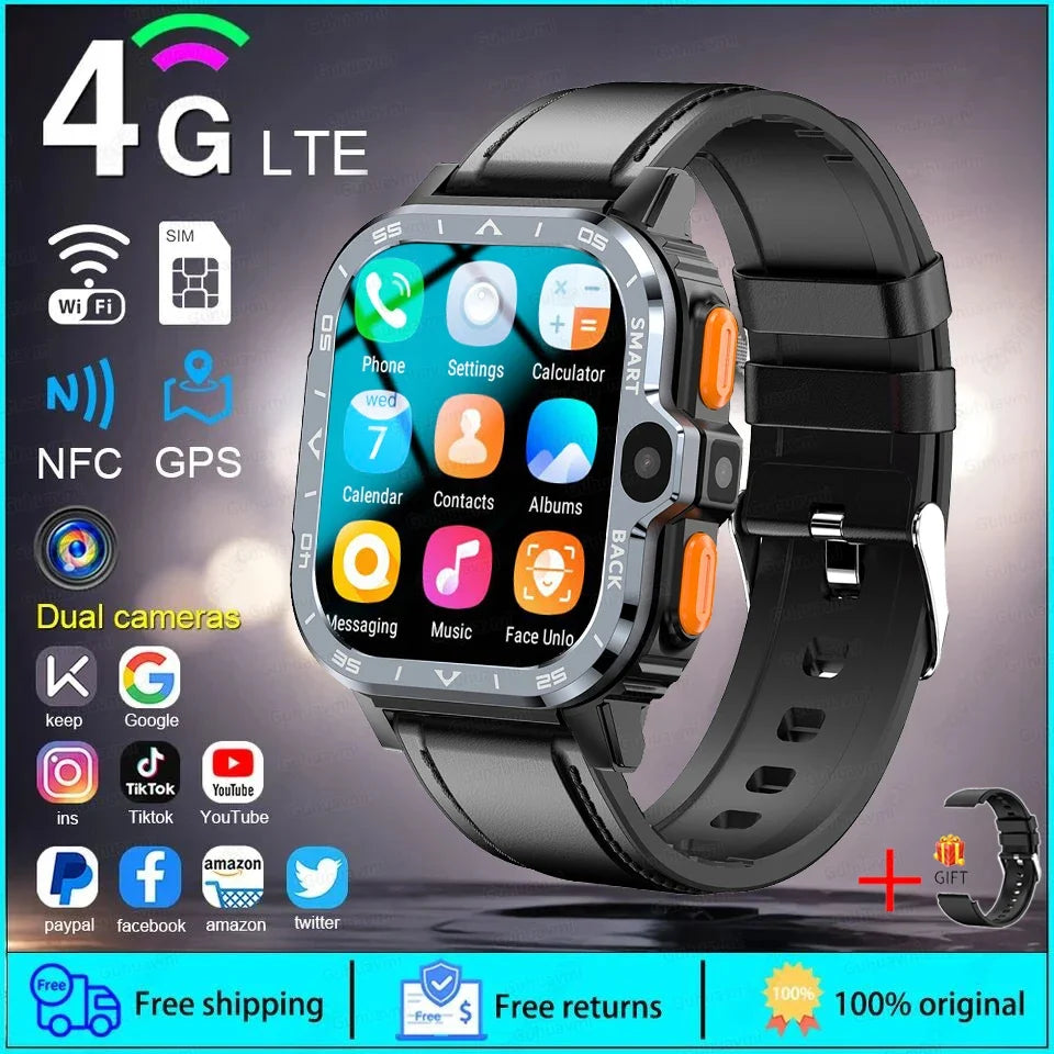 2025 New Wifi 5G SIM Card Smart Watch GPS Navigation HD Dual Camera 64/16GB Memory Wifi Waterproof Telephone Smartwatch Android