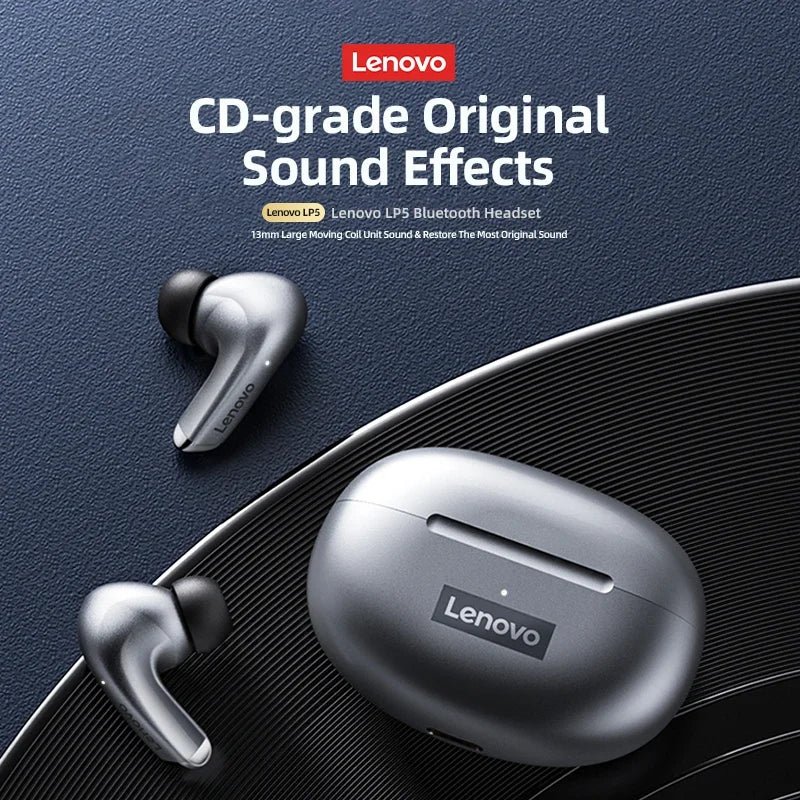 Original  LP5 TWS Wireless Bluetooth Earphone Long Battery Life Sports Headphone Dual Mode Gaming HD Call Headset with Mic