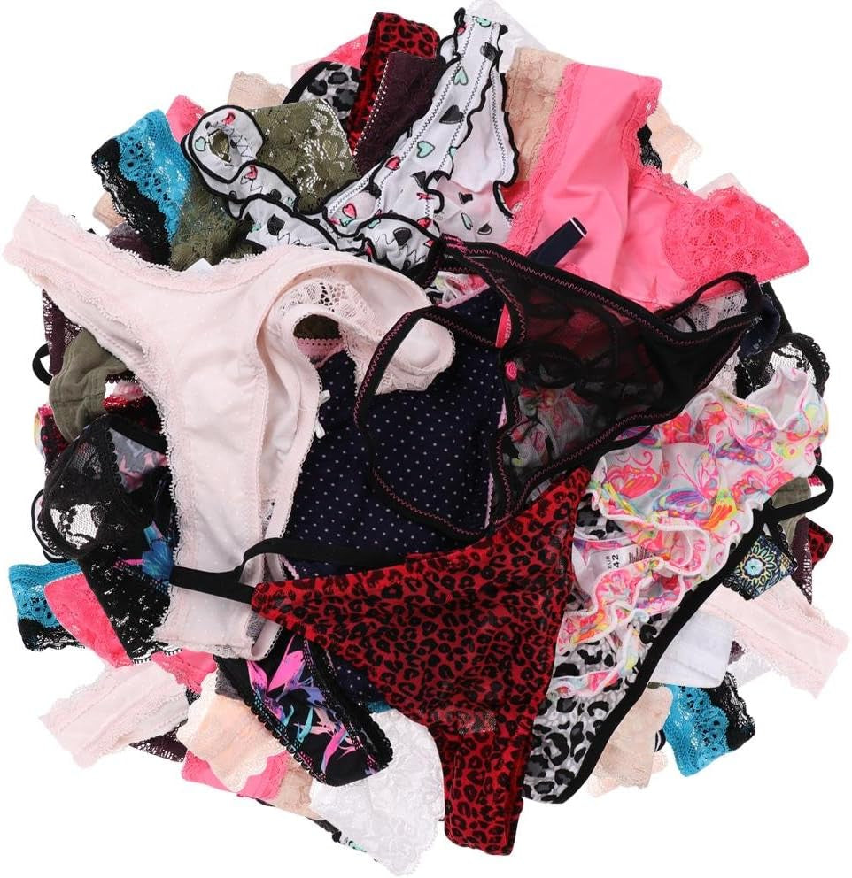Sexy Thongs for Women,Varity of T-Backs Sexy Underwear 20 Pack of G Strings Lacy Undies Panties Tanga