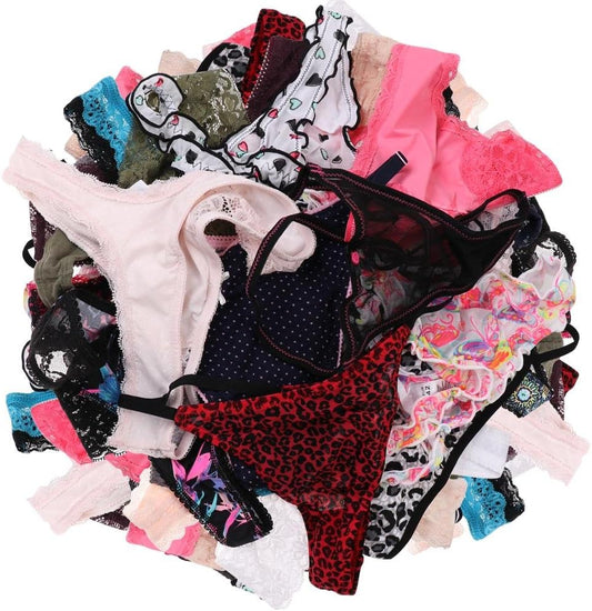 Sexy Thongs for Women,Varity of T-Backs Sexy Underwear 20 Pack of G Strings Lacy Undies Panties Tanga